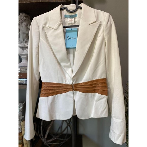 Marciano Jackets & Blazers - Marciano / Guess Faux Leather Blazer Cream 0 NWT